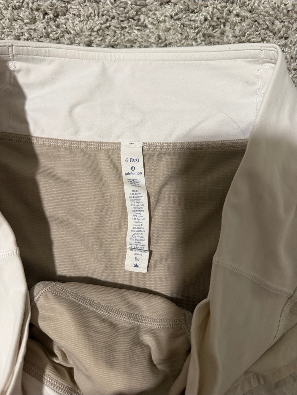 lululemon athletica Hottie Hot Shorts White Athletic Running Shorts - Picture 5 of 5